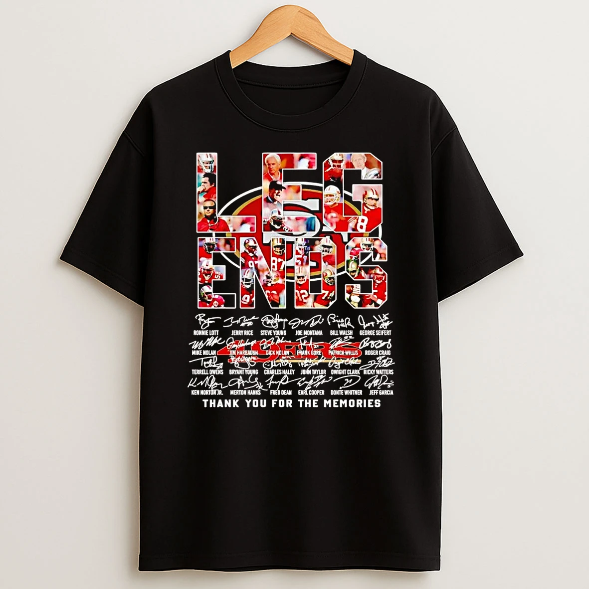 San Francisco 49ers Legend Players Thank You For The Memories Shirts