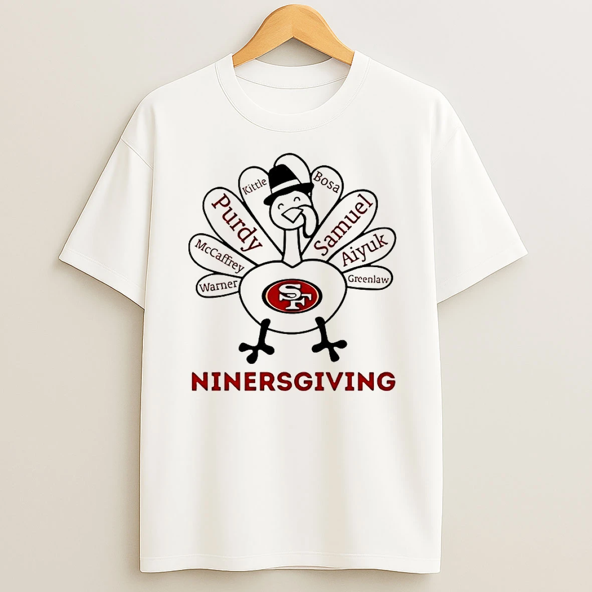 San Francisco 49ers Turkey Ninersgiving Thanksgiving With Heroes Shirts