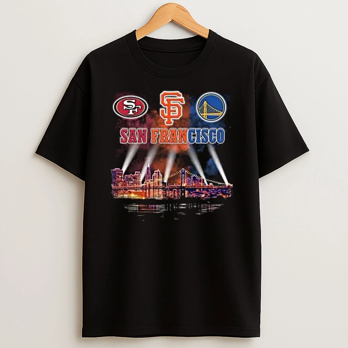 San Francisco City Sports 49ers Saints Warriors Skyline Light 2025 Shirts