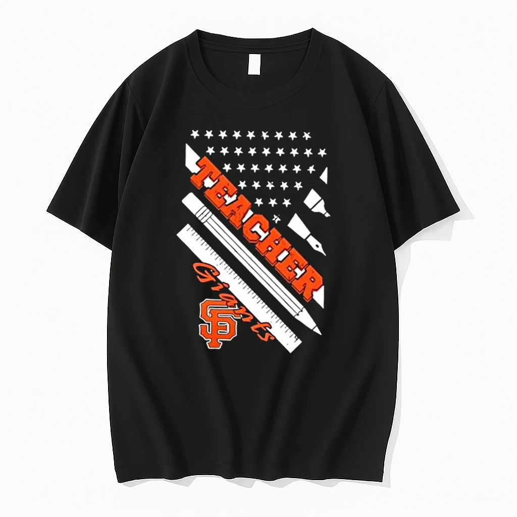 San Francisco Giants Baseball X Teacher American Flag Shirts