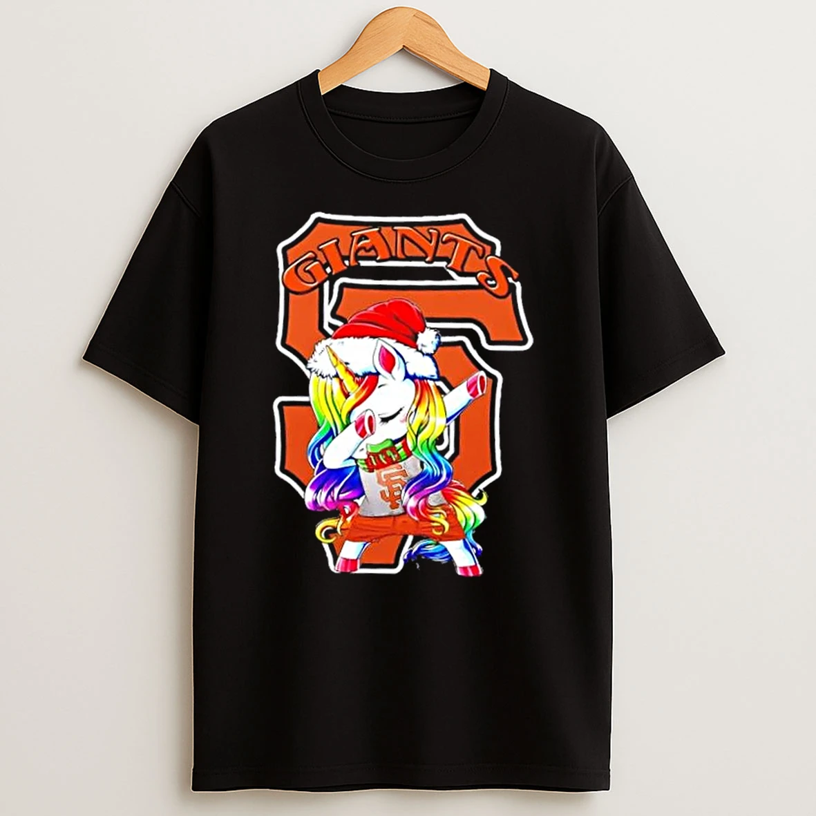San Francisco Giants X Unicorn Santa Hat Dabbing Merry Christmas Shirts
