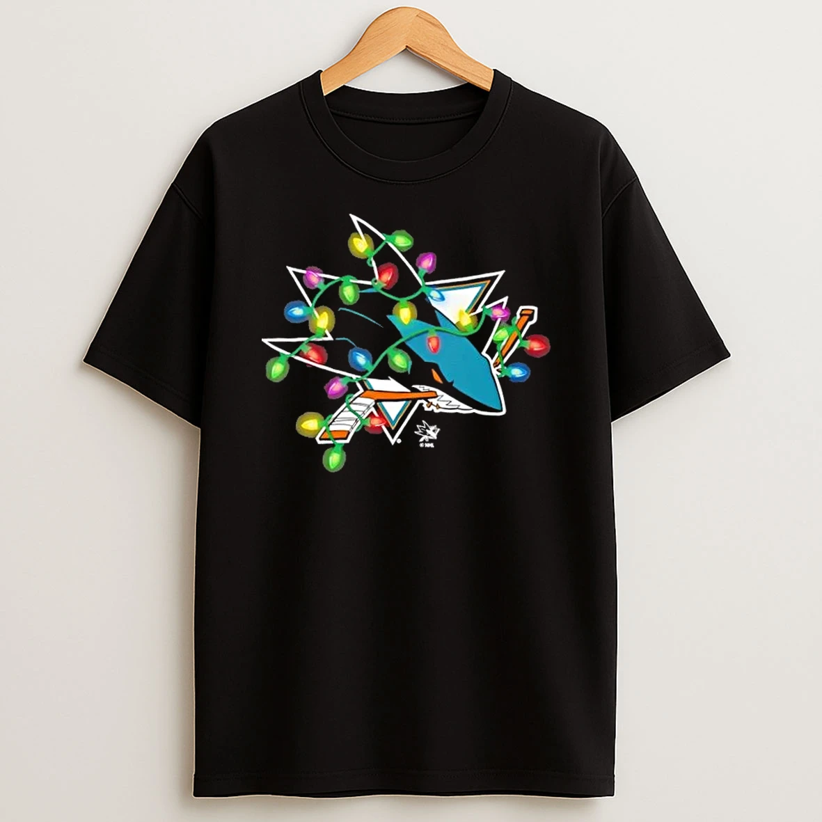 San Jose Sharks Logo Holiday Christmas Lights Shirts