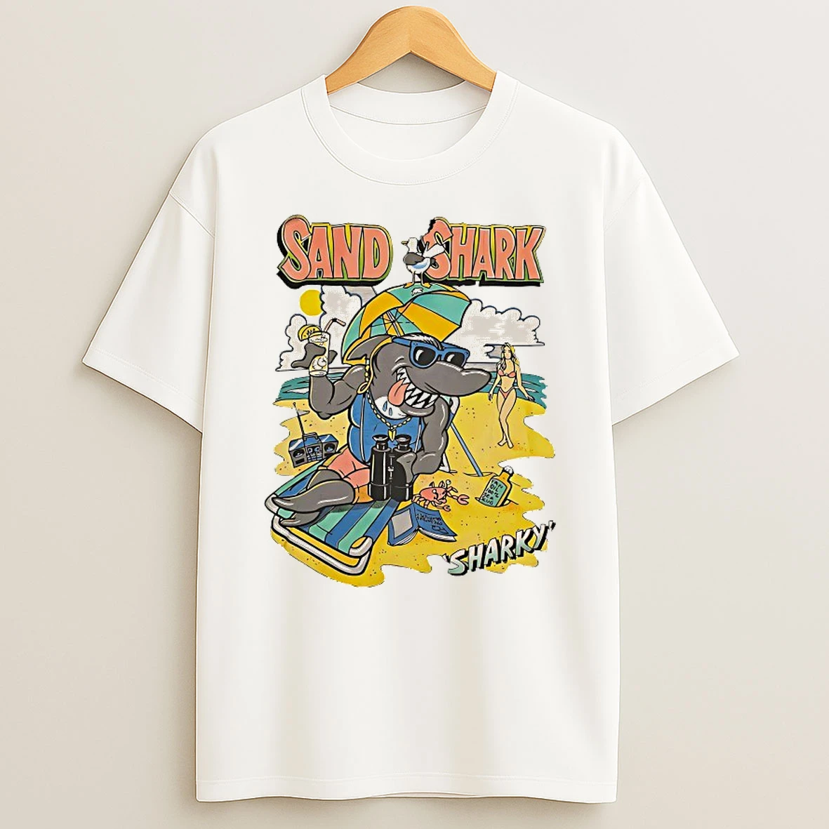 Sand Shark Sharky Vintage Shirts