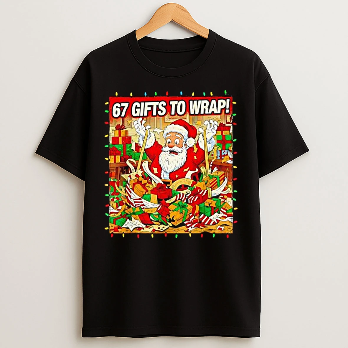 Santa 67 Gifts To Wrap Christmas T Shirts