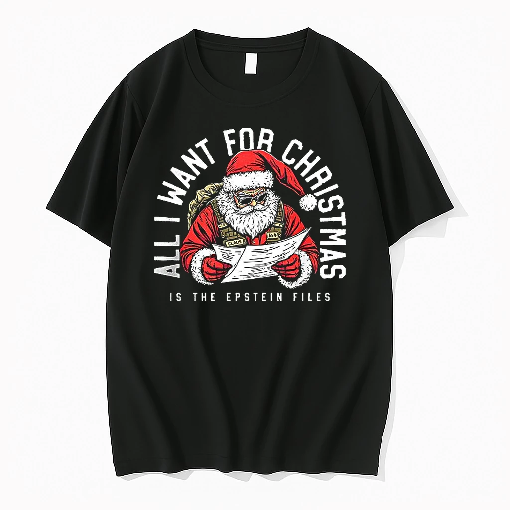 Santa Claus All I Want For Christmas Is The Epstein Files Christmas Shirts