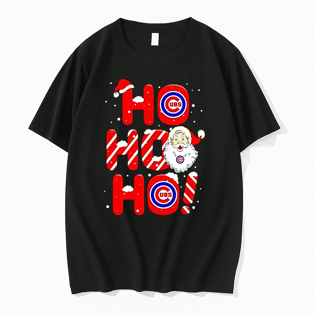 Santa Claus Chicago Cubs Ho Ho Ho Merry Christmas Shirts