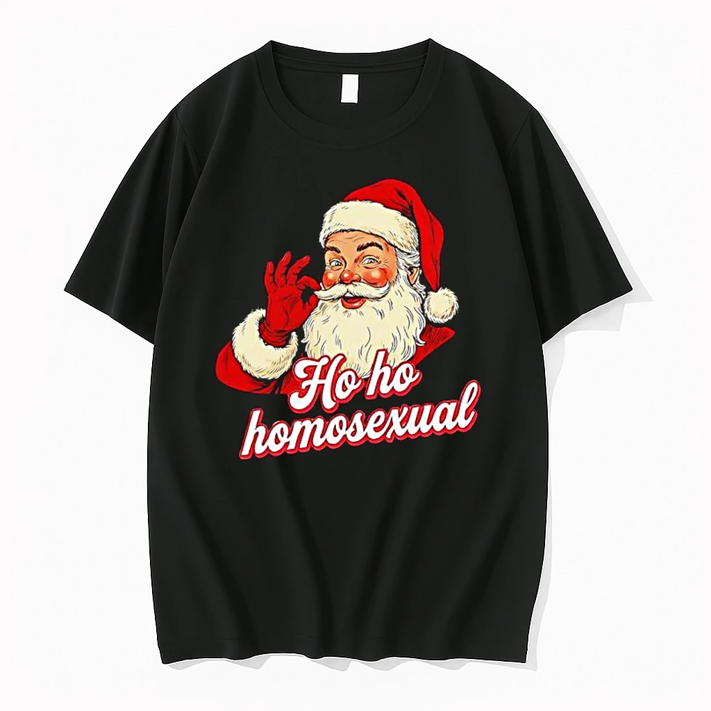 Santa Claus Ho Ho Homosexual Chirstmas Shirts