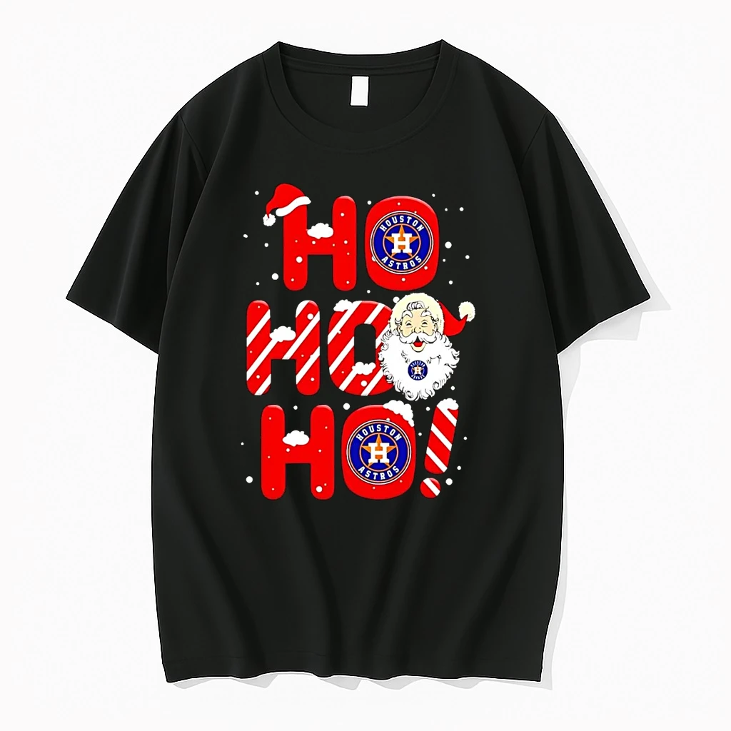 Santa Claus Houston Astros Ho Ho Ho Merry Christmas Shirts