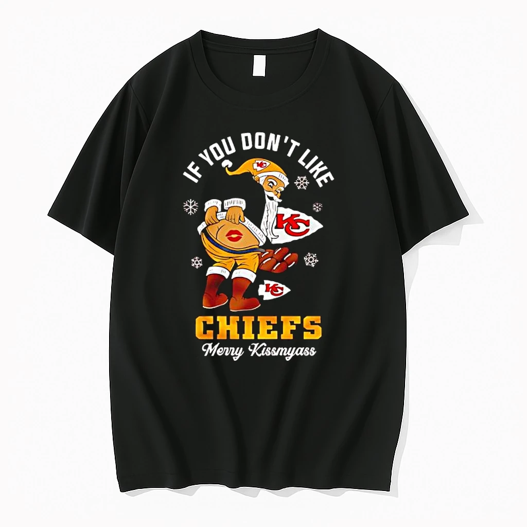 Santa Claus If You Dont Like Kansas City Chiefs Merry Kissmyass Shirts