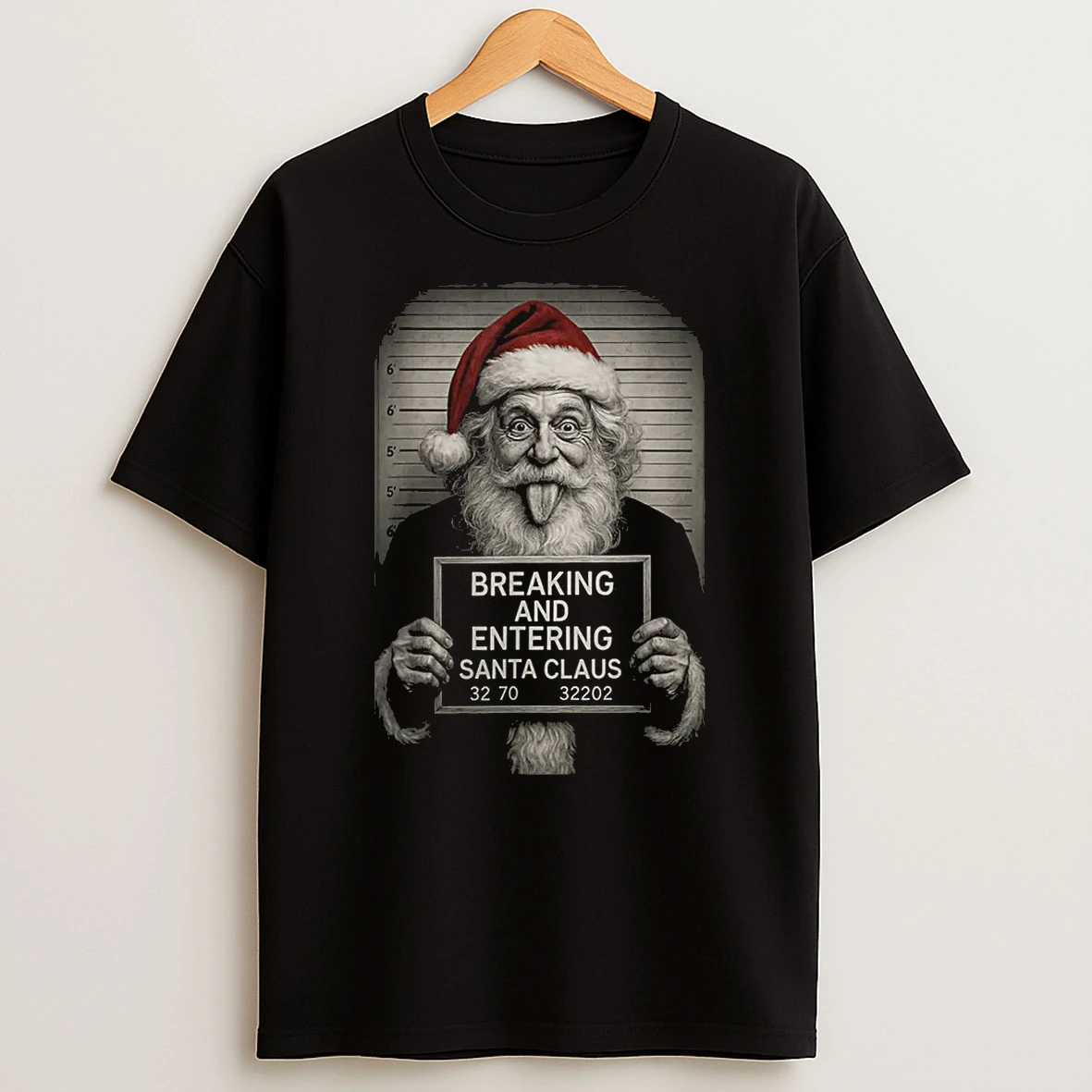 Santa Claus Mugshot Christmas Santa Xmas Shirts