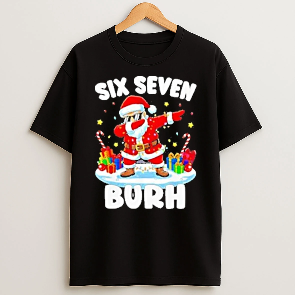 Santa Claus Posing Dab Six Seven Brunch Christmas Funny Shirts