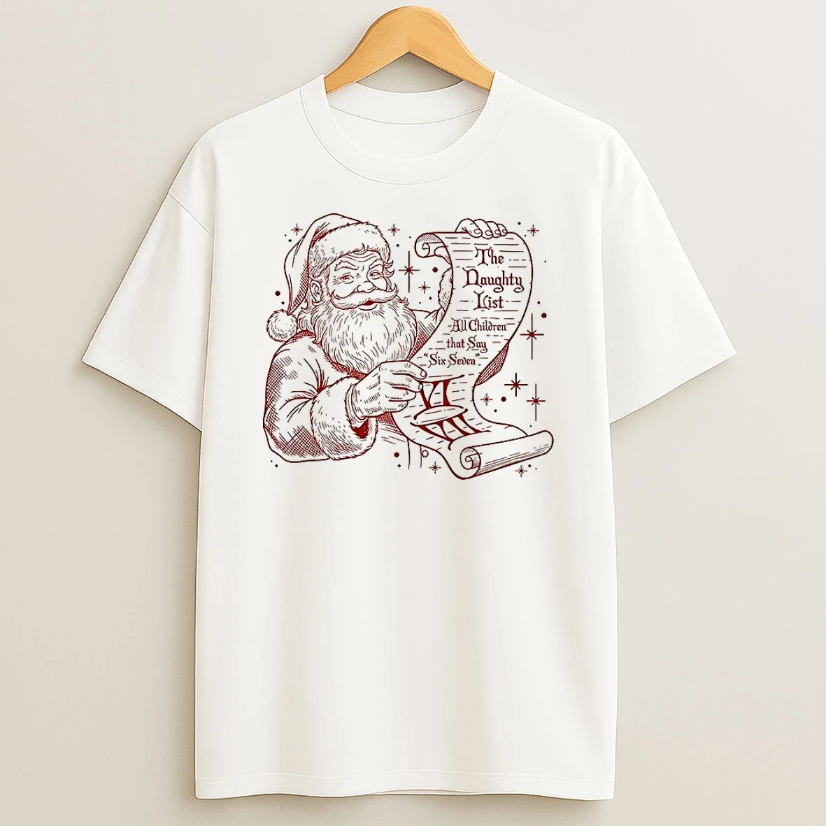 Santa Claus The Naughty List All Children Who Say 67 Meme Christmas Shirts
