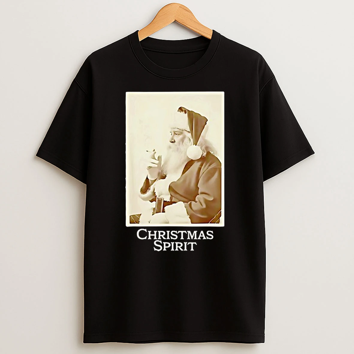 Santa Claus Smoking Merry Christmas Spirit Shirts