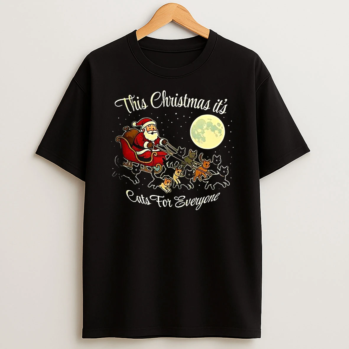 Santa Claus This Christmas Its Cats For Everyone Shirts