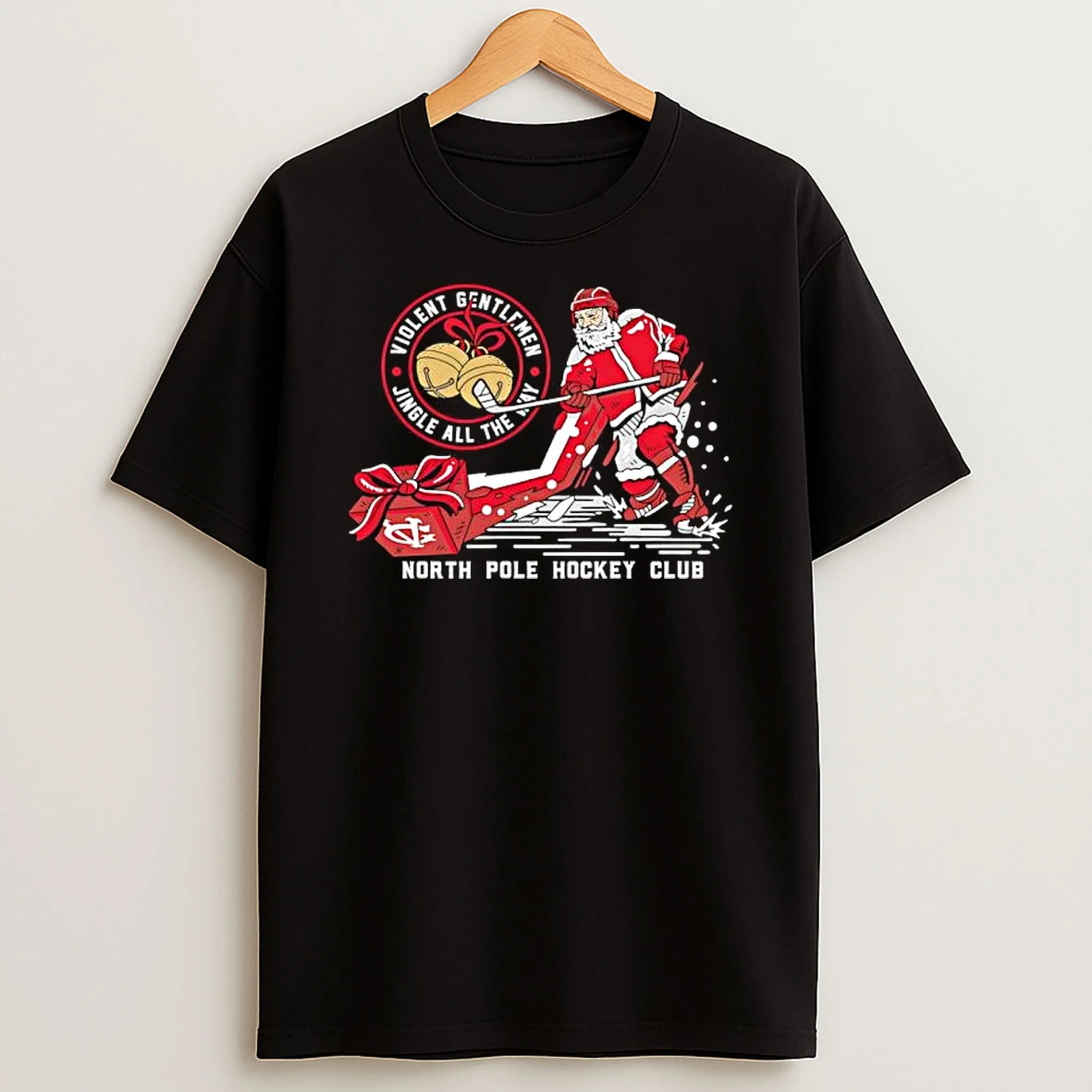 Santa Claus X Violent Gentlemen Vg Hockey Club Jingle All The Way North Pole Shirts