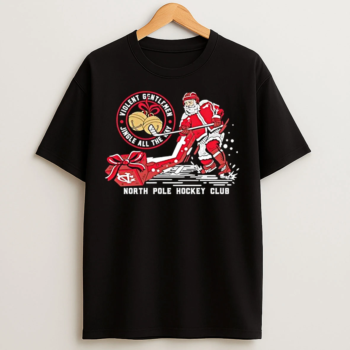 Santa Claus X Violent Gentlemen Vg Hockey Club Jingle All The Way North Pole T Shirts