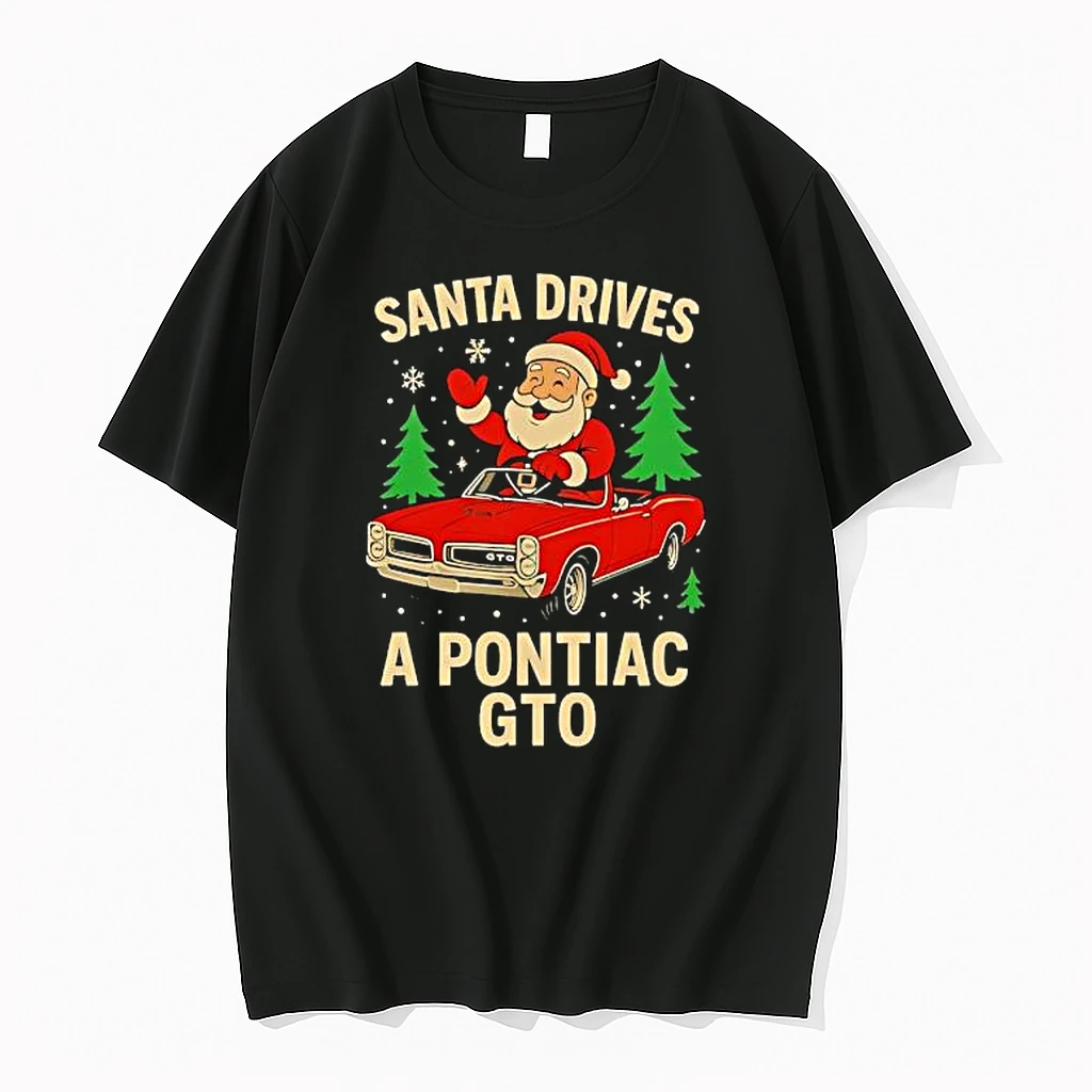 Santa Drives A Pontiac Gto Christmas Shirts