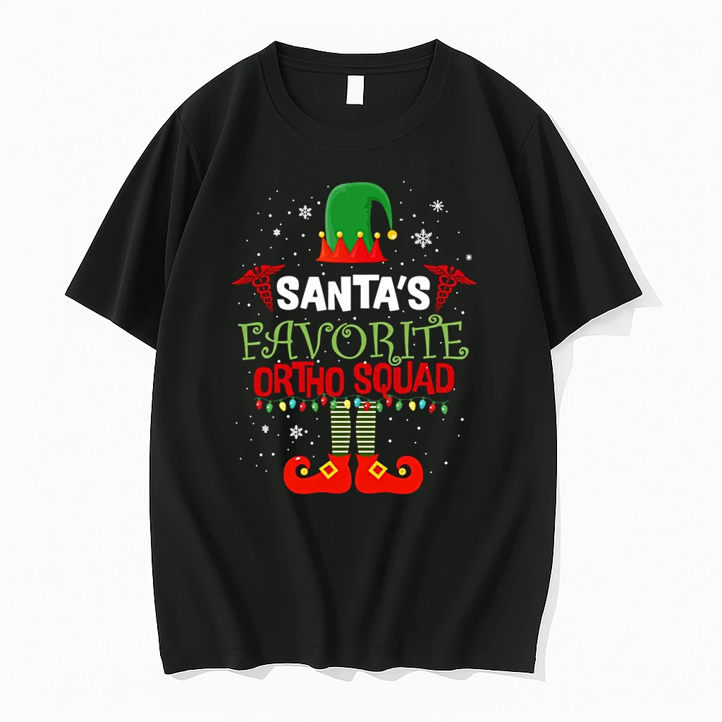 Santa Favorite Ortho Squad Elf Orthodontist Christmas Pajama Shirts