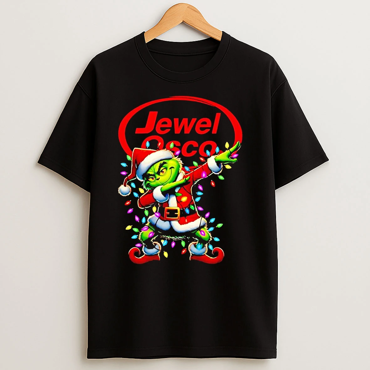Santa Grinch Dabbing Jewel Osco Christmas Light T Shirts