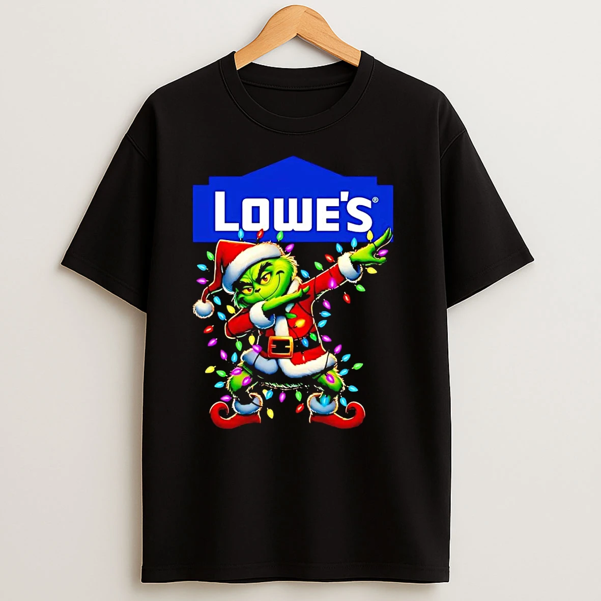 Santa Grinch Dabbing Lowes Christmas Light T Shirts
