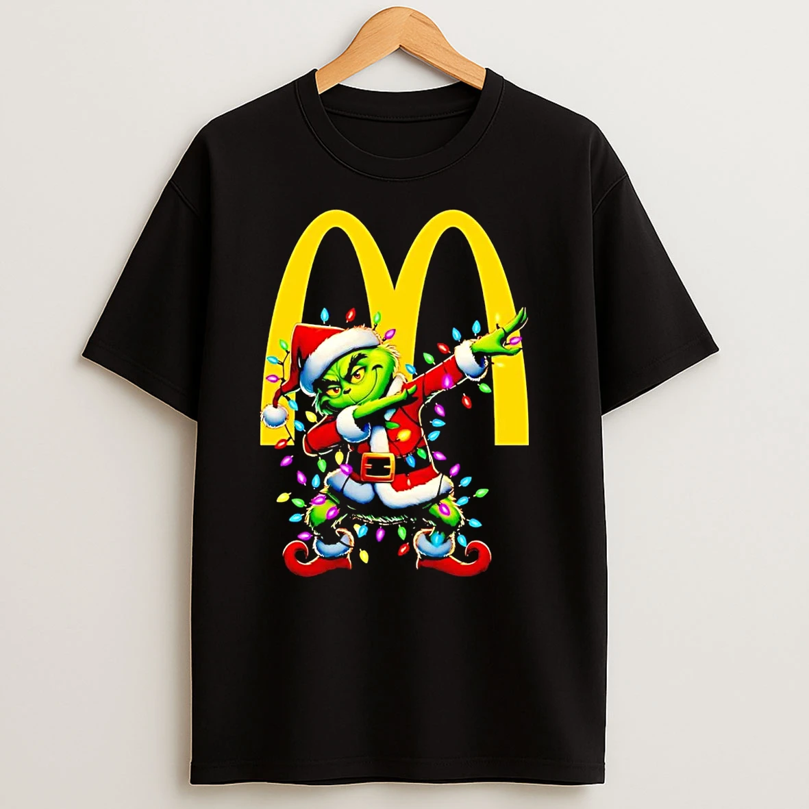 Santa Grinch Dabbing Mcdonalds Christmas Light T Shirts