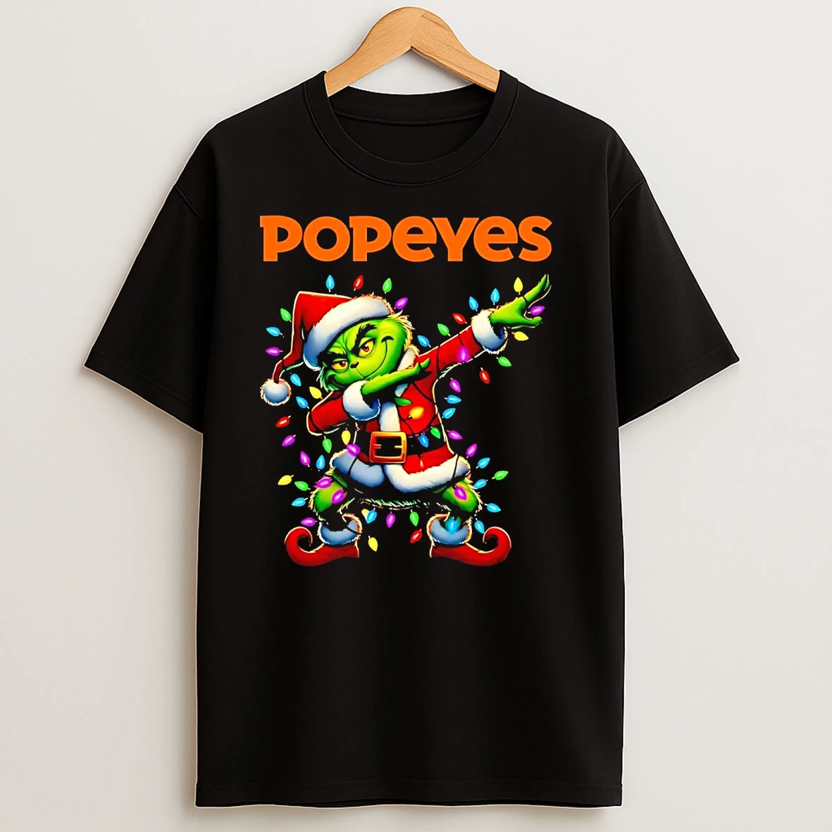 Santa Grinch Dabbing Popeyes Christmas T Shirts