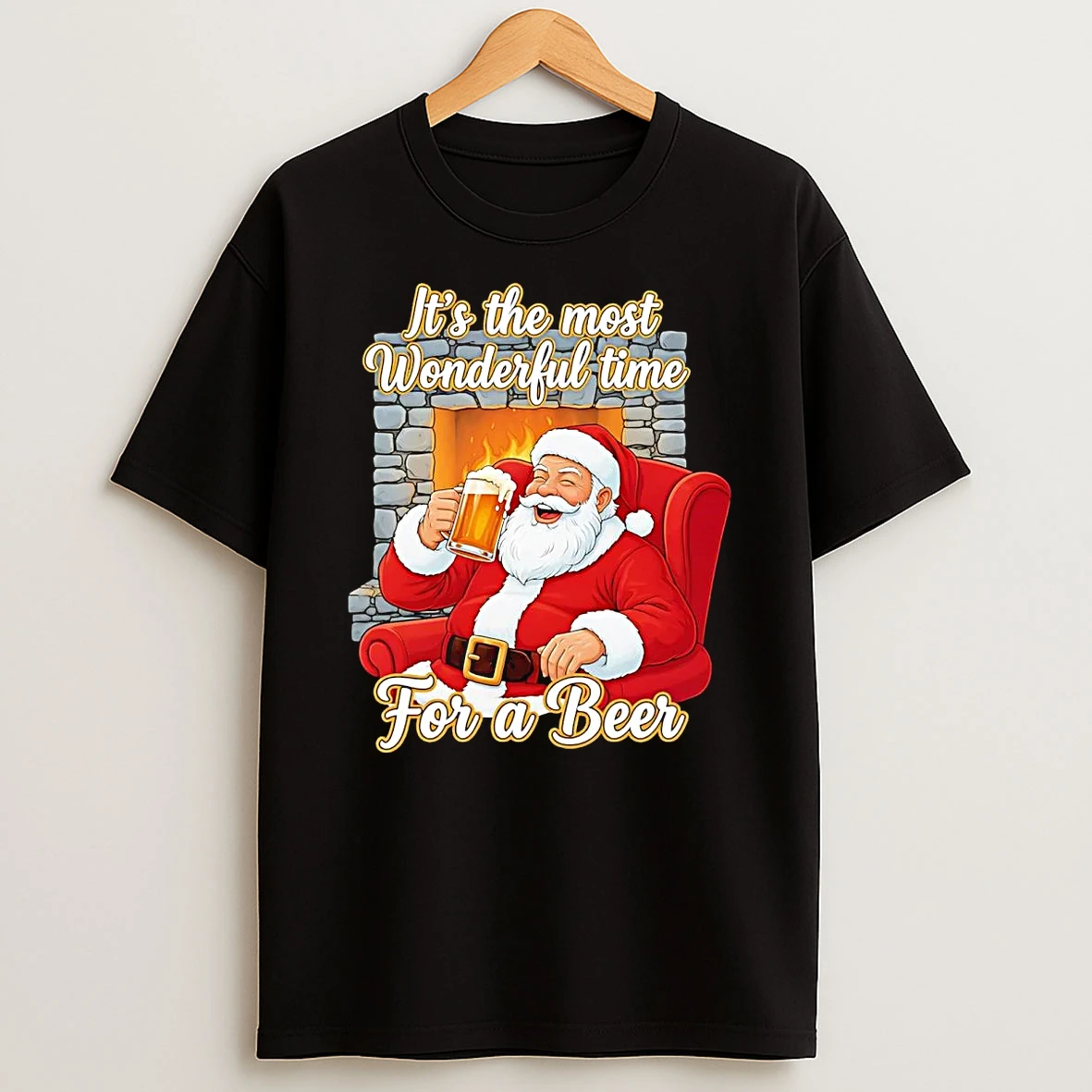 Santa Its The Most Wonderful Time For A Beer Christmas Shirts