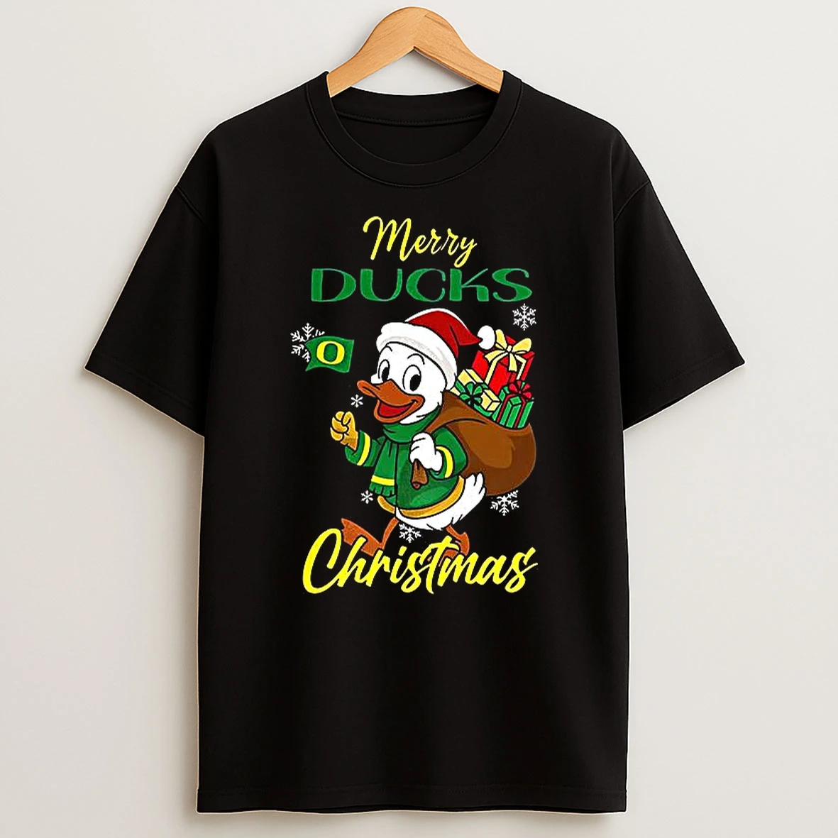 Santa Merry Oregon Ducks Mascot Merry Christmas 2025 Shirts