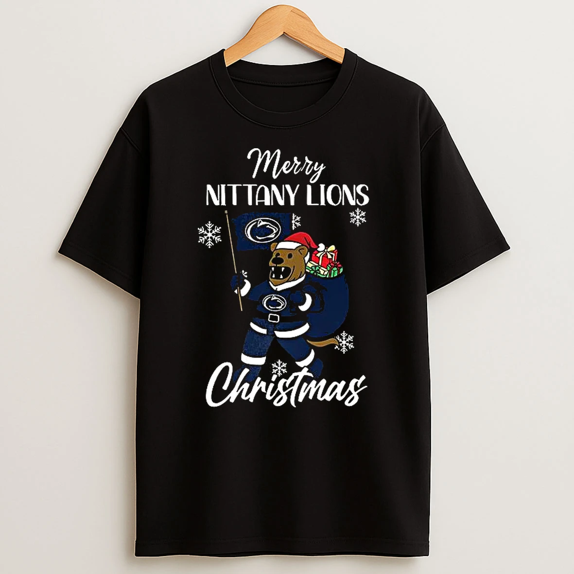 Santa Merry Penn State Nittany Lions Mascot Merry Christmas 2025 Shirts