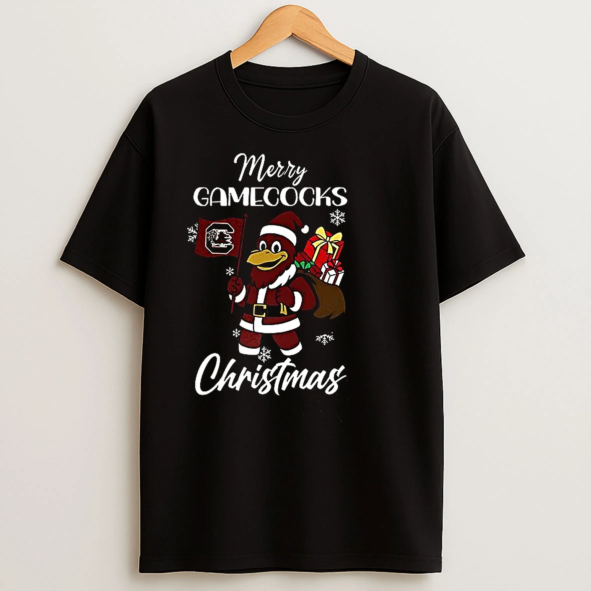 Santa Merry South Carolina Gamecocks Mascot Merry Christmas 2025 T Shirts
