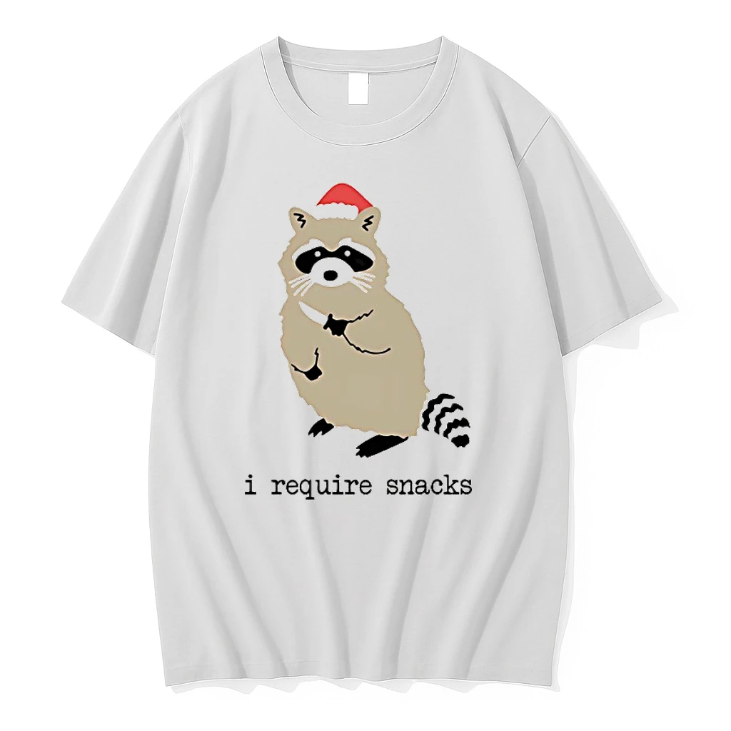 Santa Raccoon I Require Snacks Shirts