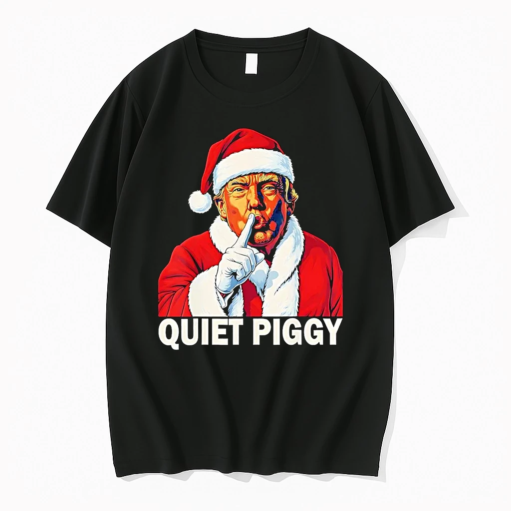 Santa Trump Christmas Quiet Piggy Shirts