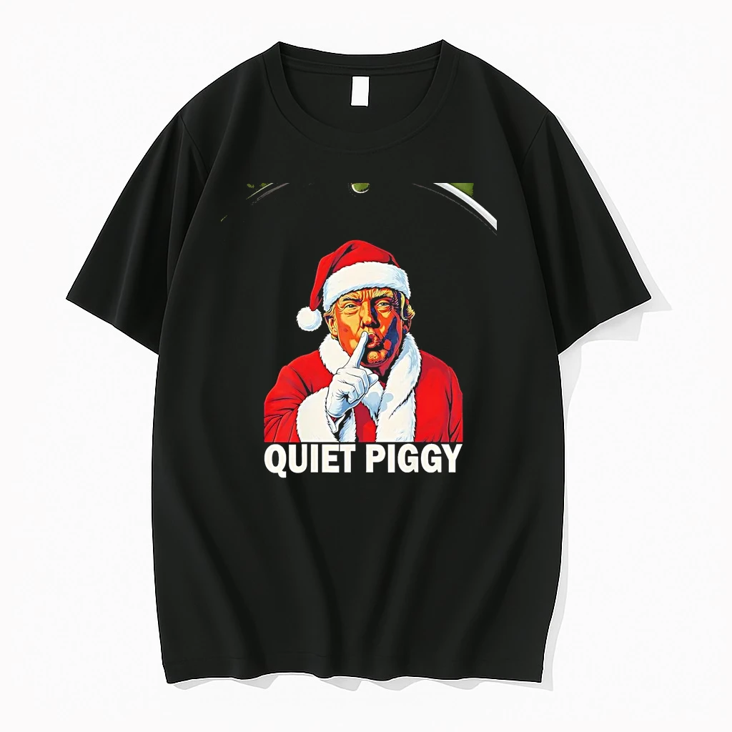 Santa Trump Christmas Quiet Piggy Chriast Shirts