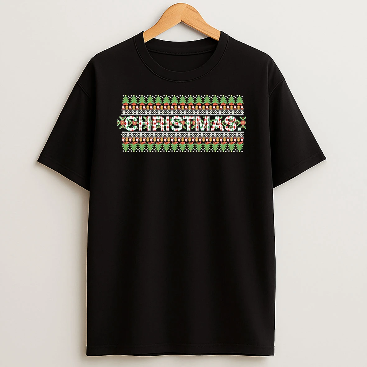 Santa And Cookie Christmas Ugly Shirts