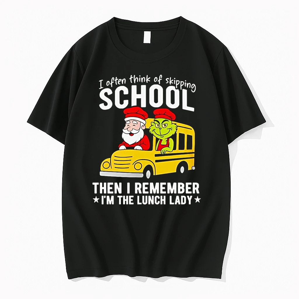 Santa And Grinch I Often Think Of Skipping School Christmas Shirts