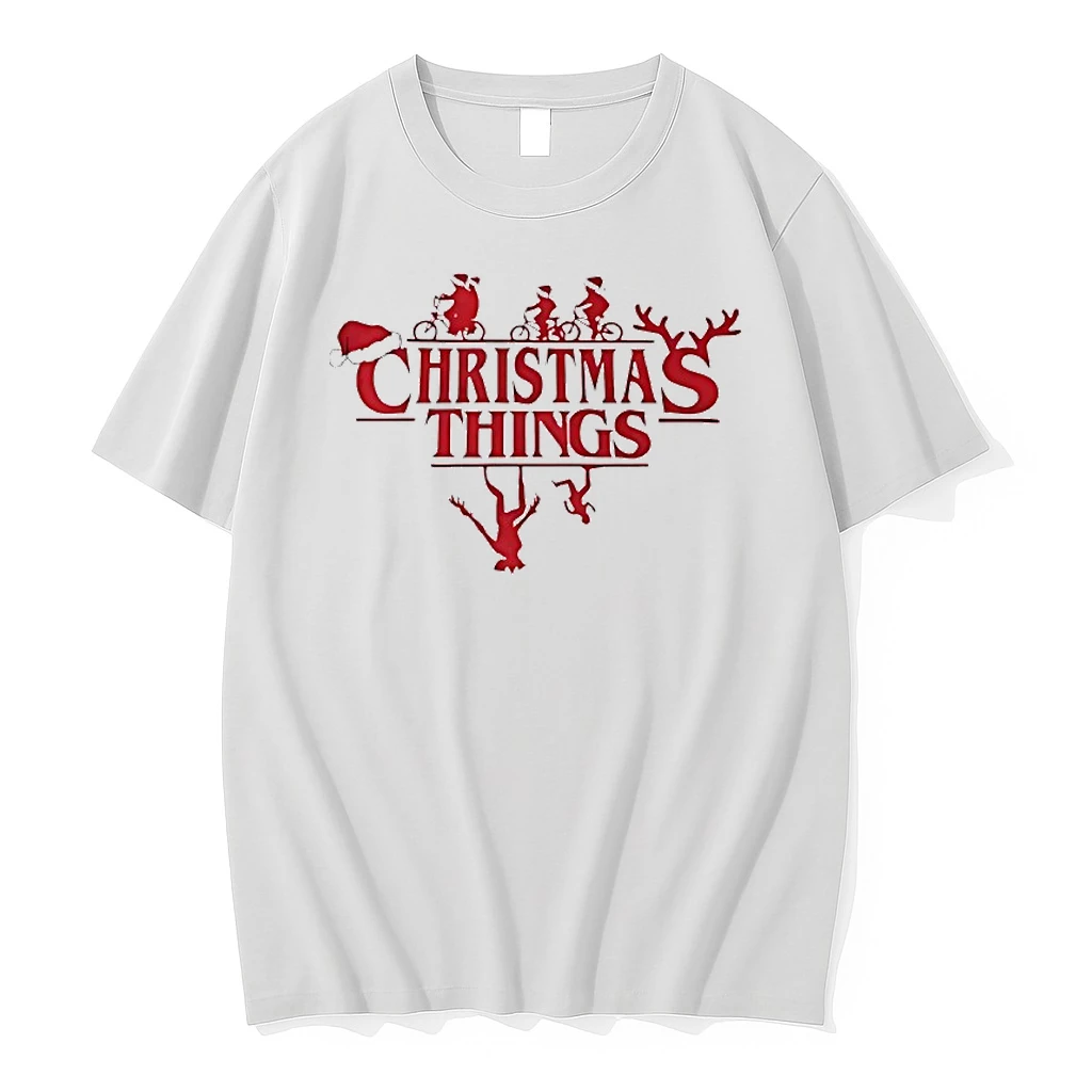 Santa Hat Riding A Bicycle Christmas Things Shirts