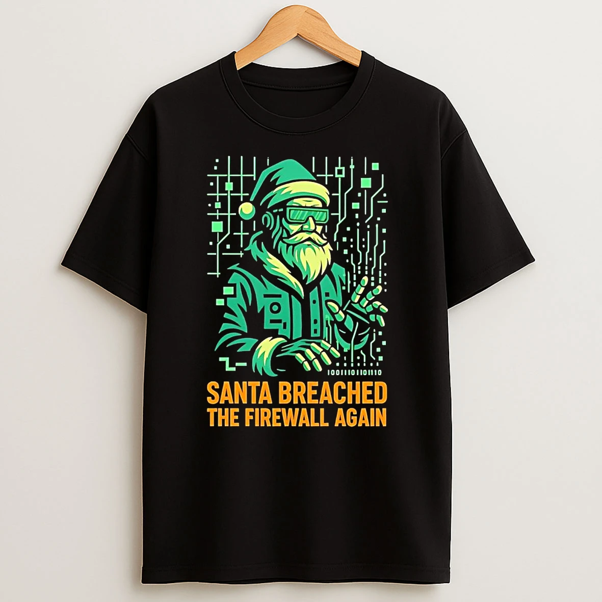 Santa Matrix Breached The Firewall Again Christmas Shirts