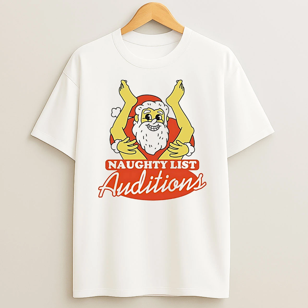 Santa Naughty List Auditions Legs Christmas Shirts