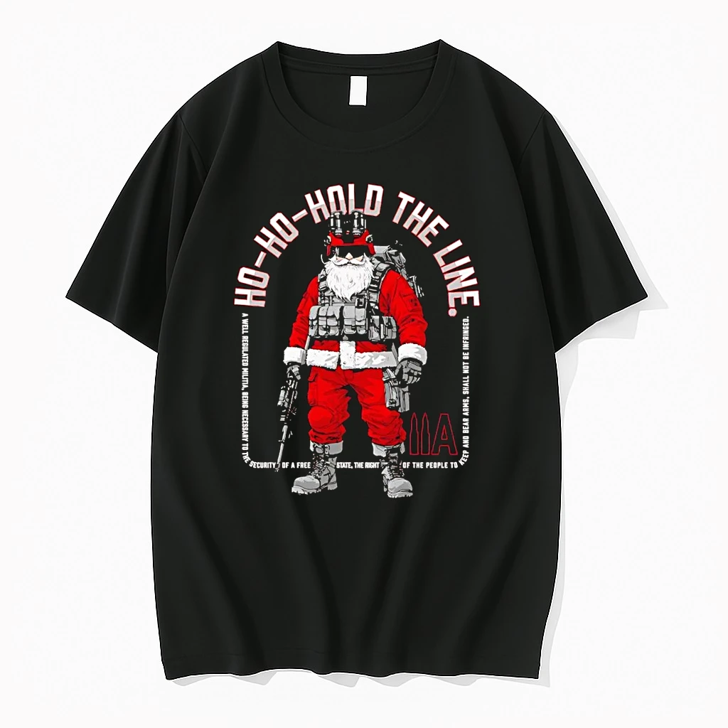Santa Nods And M4 Ho Ho Hold The Line Christmas Shirts