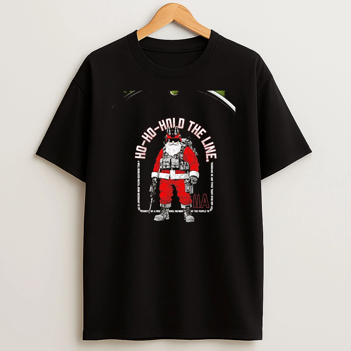Santa Nods And M4 Ho Ho Hold The Line Christmas Chriast Shirts