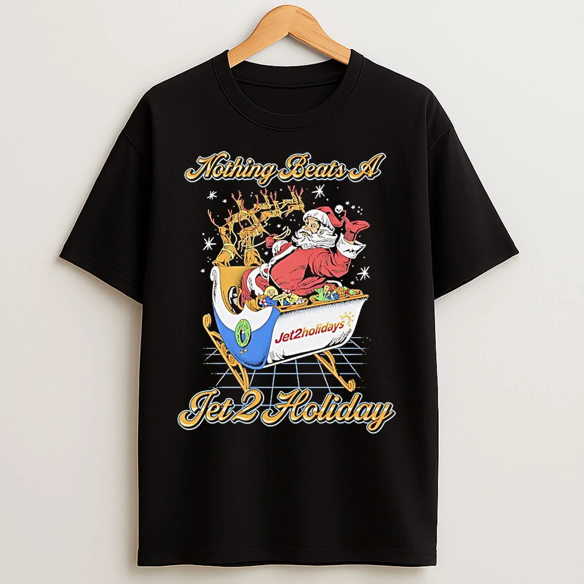 Santa Nothing Beats A Jet 2 Holiday Christmas T Shirts