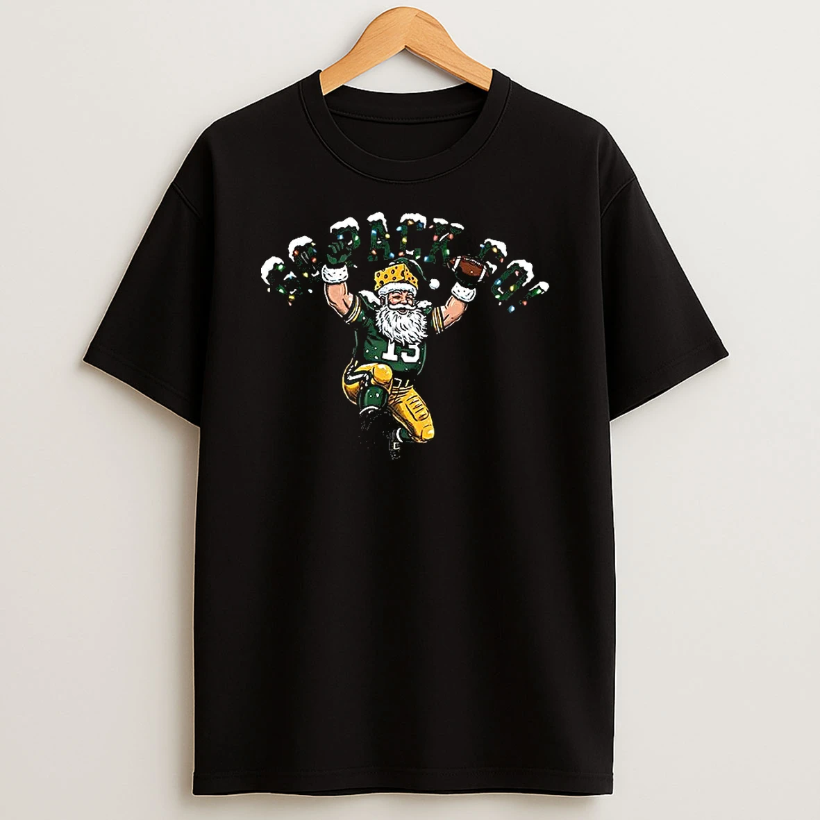 Santa Number 13 X Green Bay Packers Go Pack Go Christmas Shirts