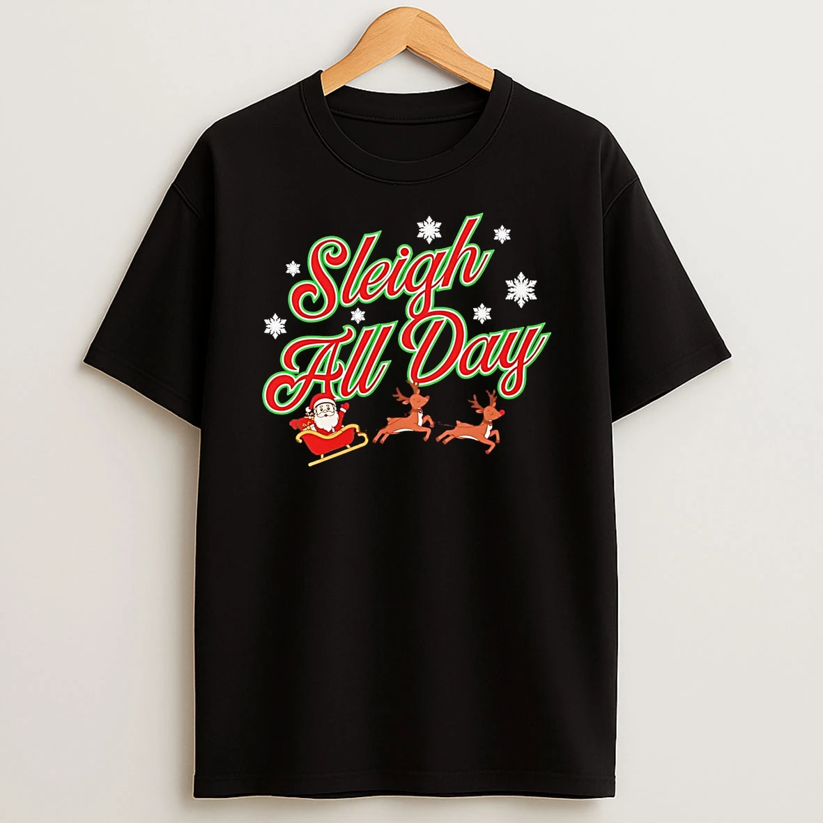 Santa Sleigh All Day Christmas Shirts