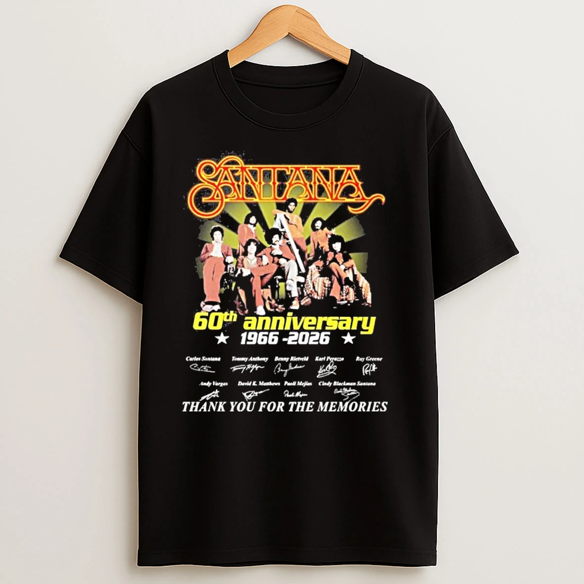 Santana 60th Anniversary 1966 2026 Thank You For The Memories T Shirts