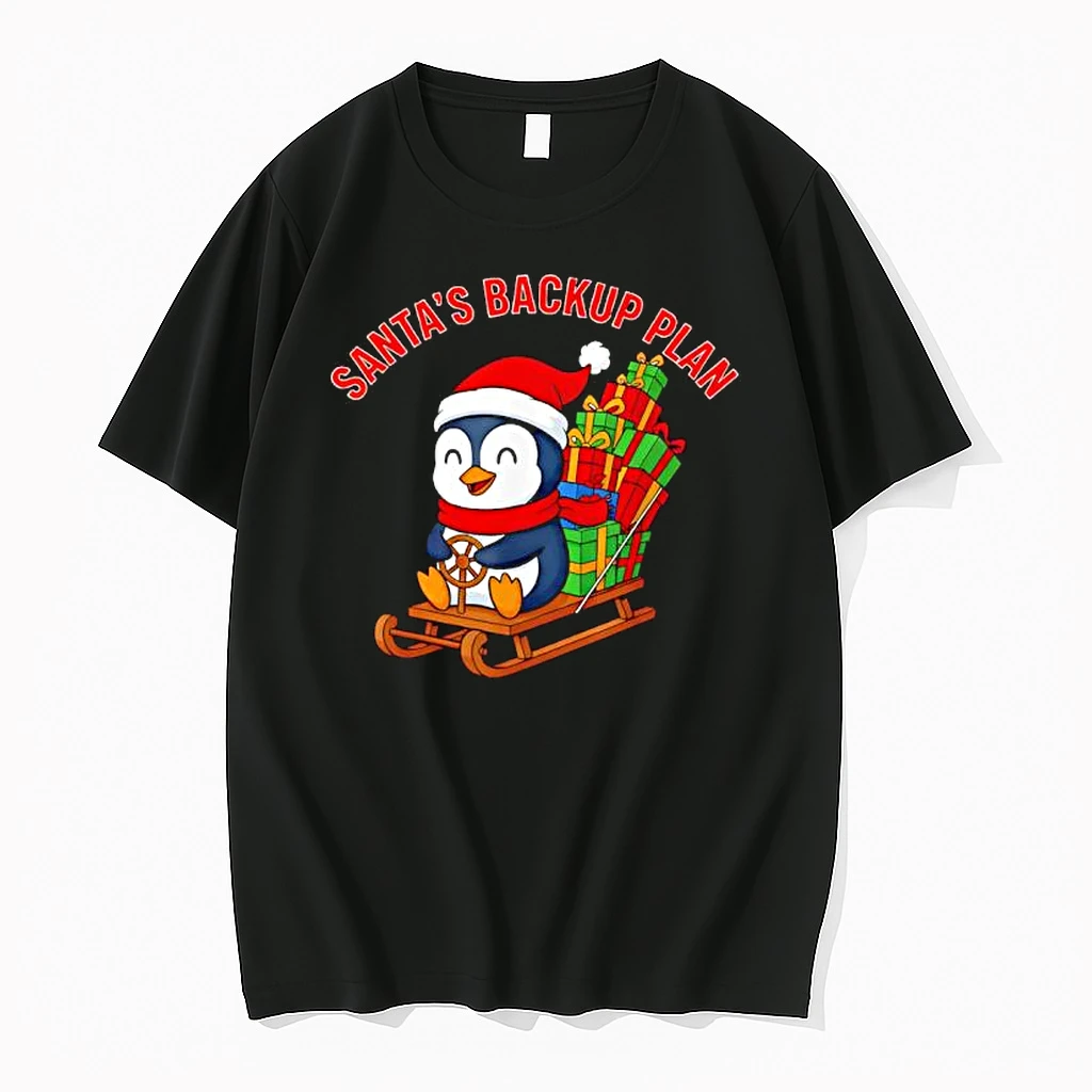 Santas Backup Plan Cute Penguin Christmas Shirts