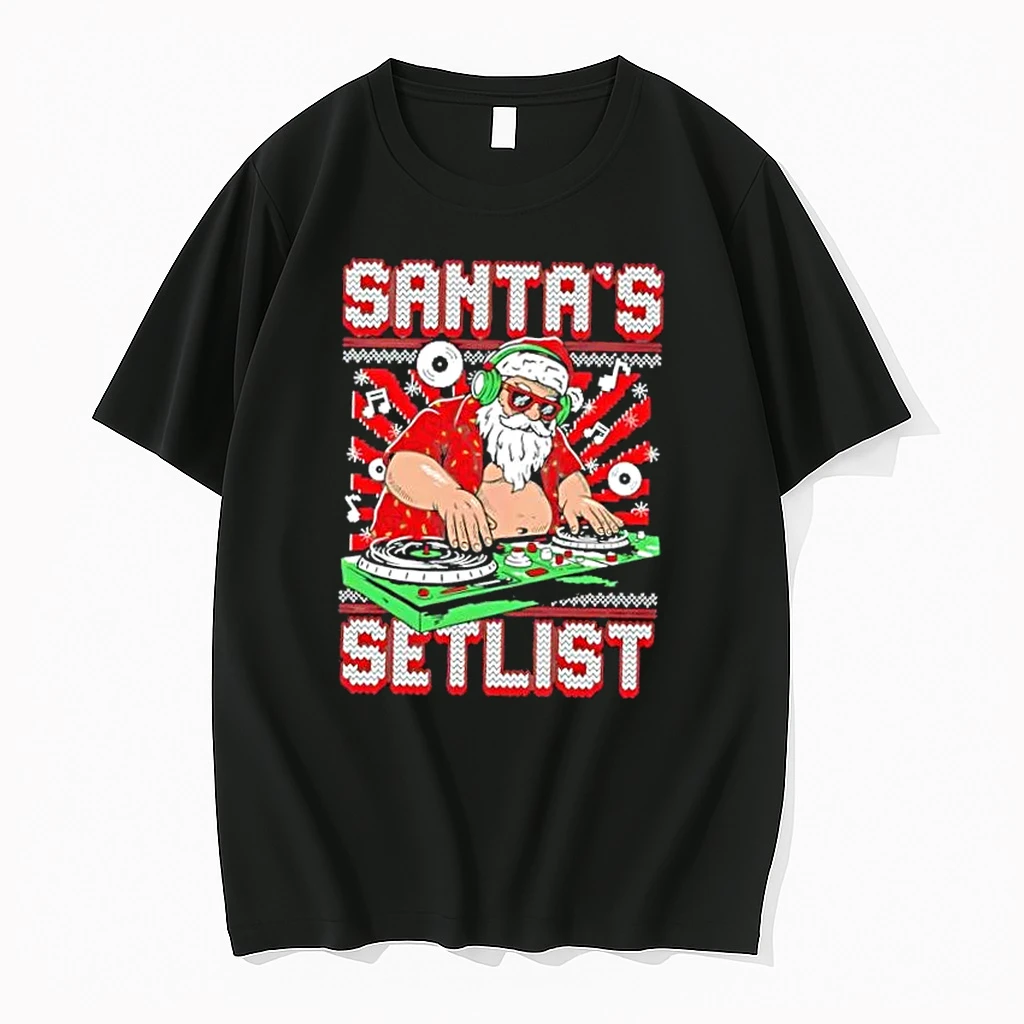 Santas Dj Setlist Christmas Ugly Shirts