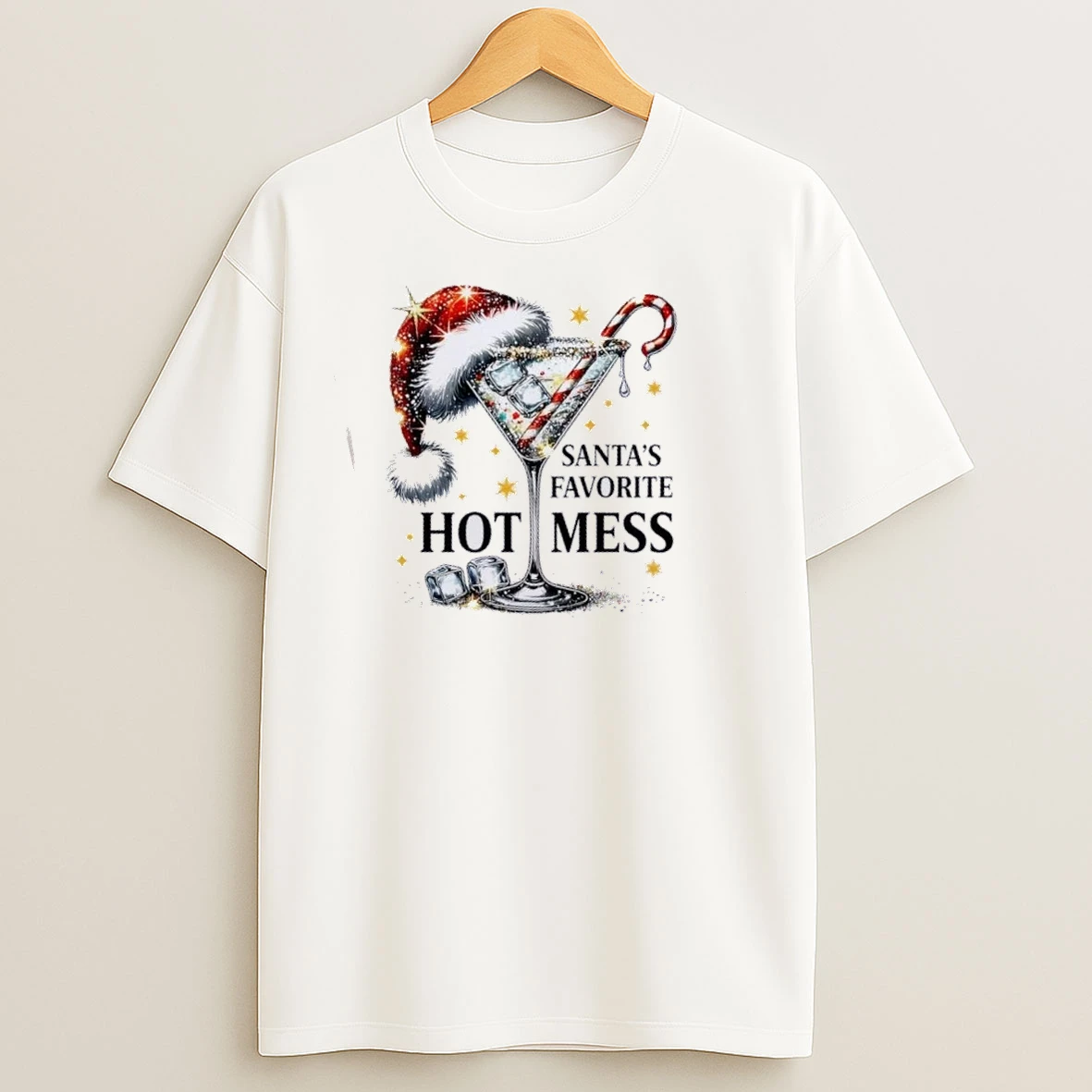 Santas Favorite Hot Mess Christmas T Shirts