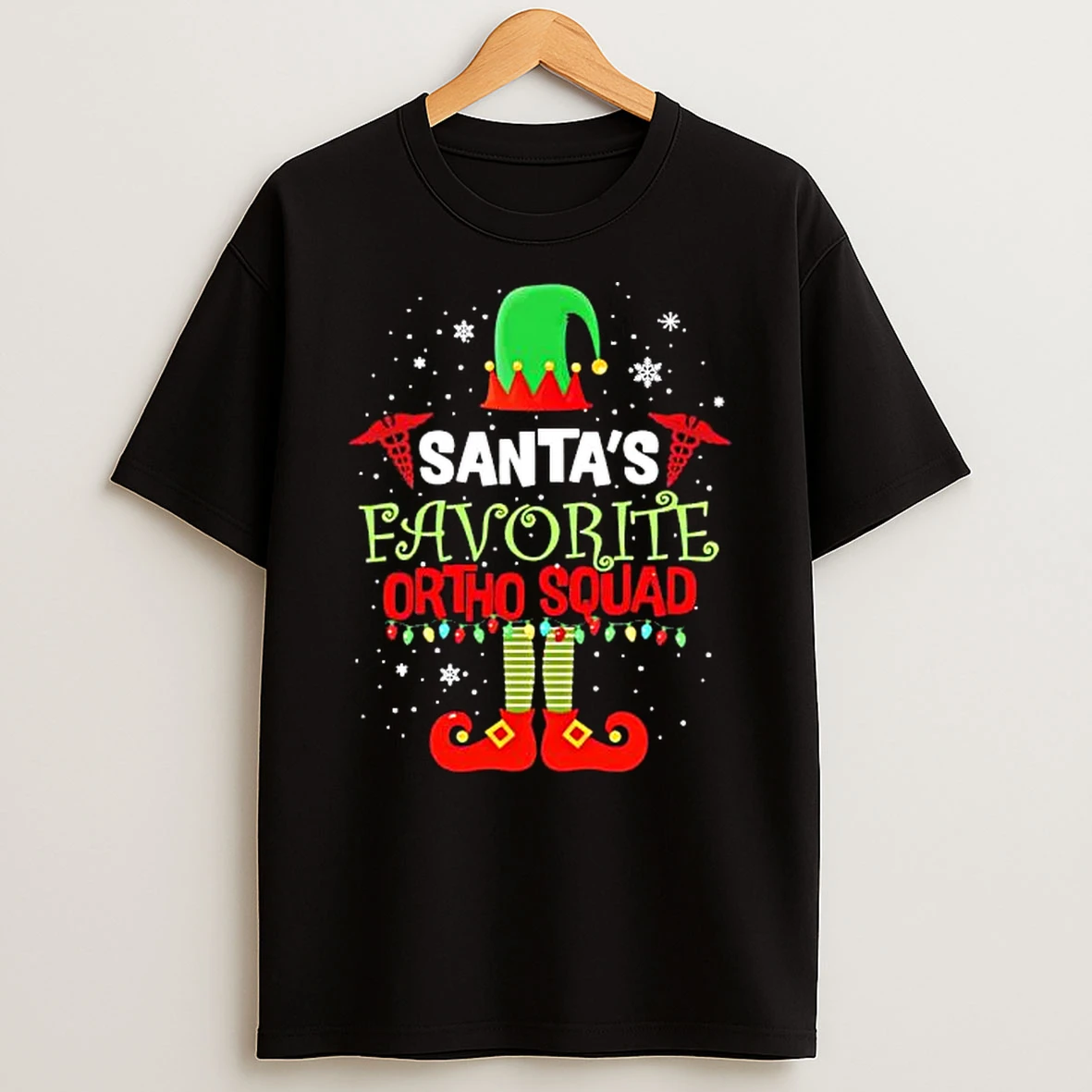 Santas Favorite Ortho Squad Elf Orthodontist Christmas Pajama Shirts