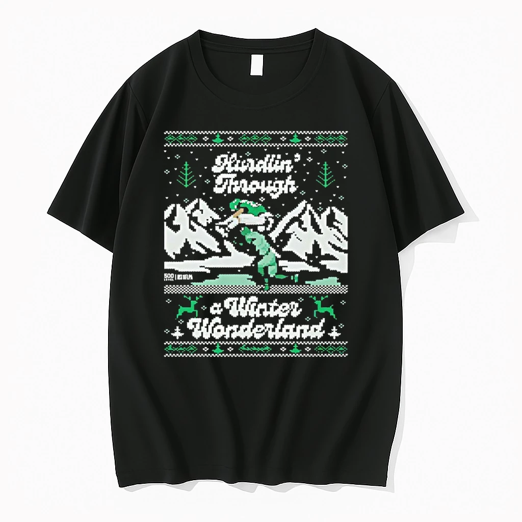 Saquon Barkley Philadelphia Eagles Hurdlin Through A Winter Wonderland Christmas Shirts