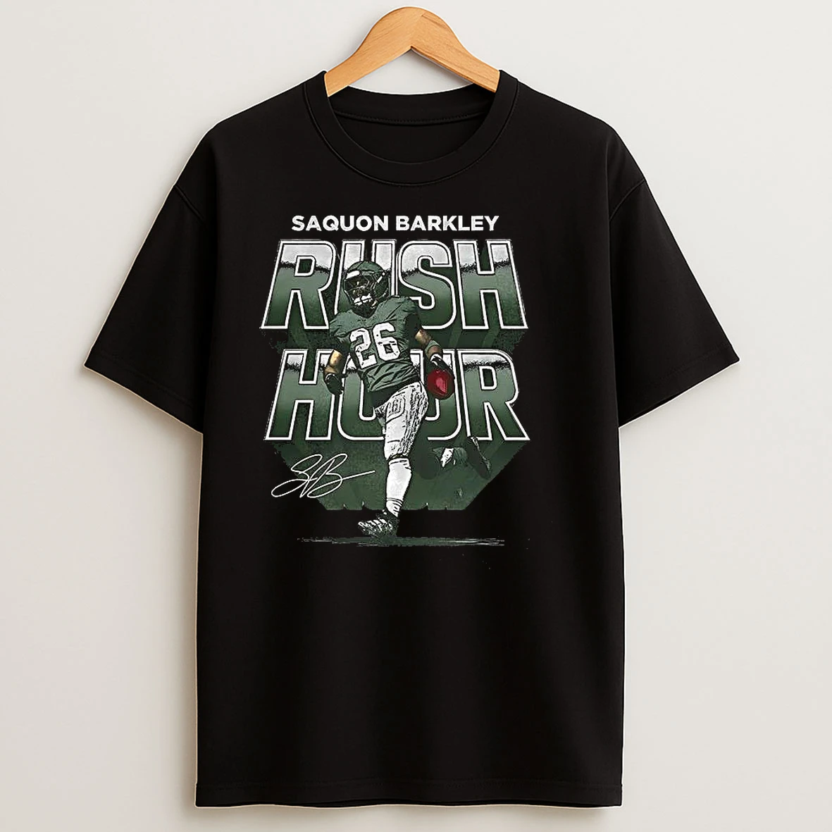 Saquon Barkley Philadelphia Eagles Football Rush Hour Signature T Shirts